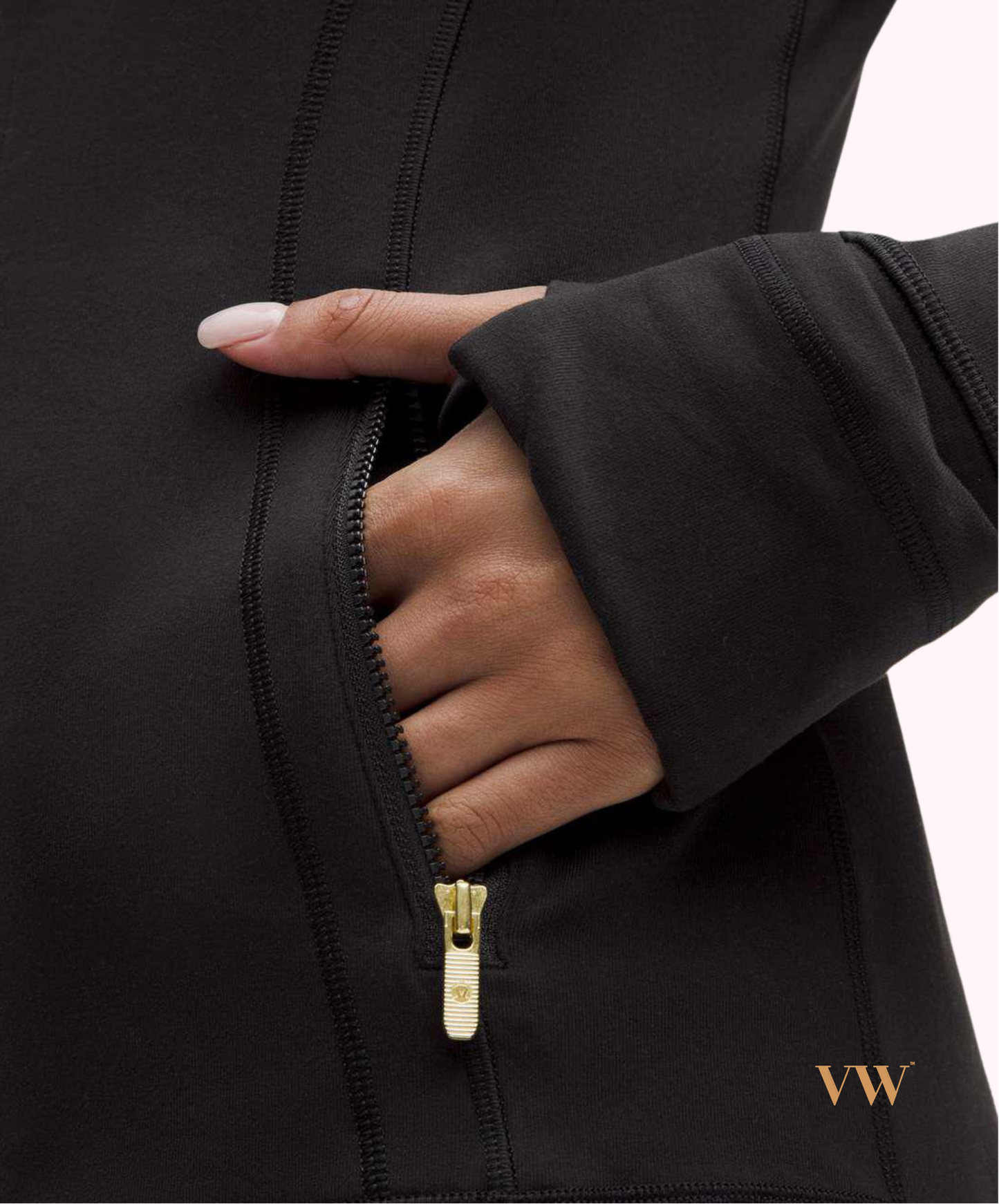 lululemon define jacket nulu black & Gold zipper