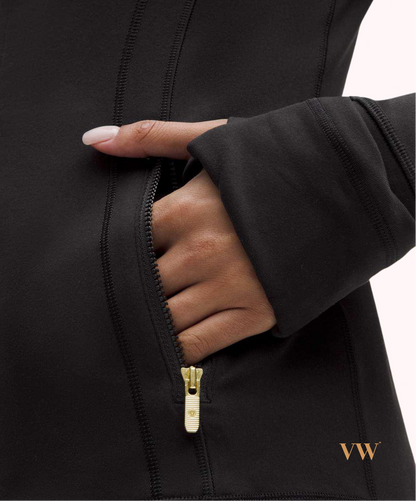 lululemon define jacket nulu black & Gold zipper