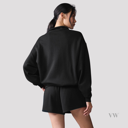 Alo acolade quarter zip  pullover Black