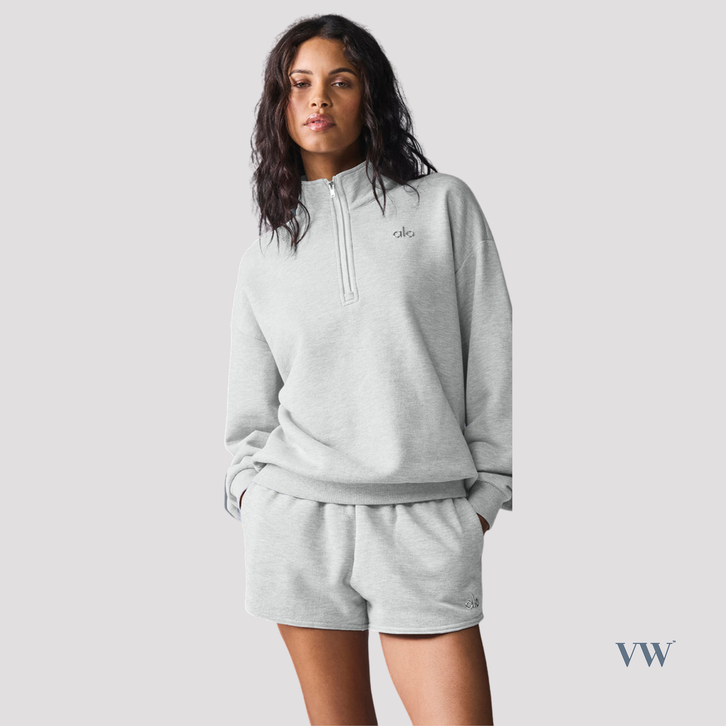 Alo acolade quarter zip  pullover Black
