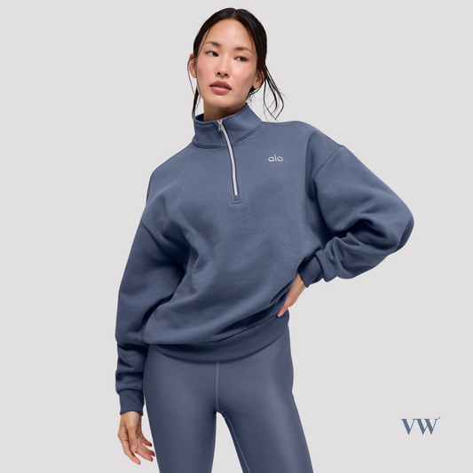 Alo acolade quarter zip  pullover Black