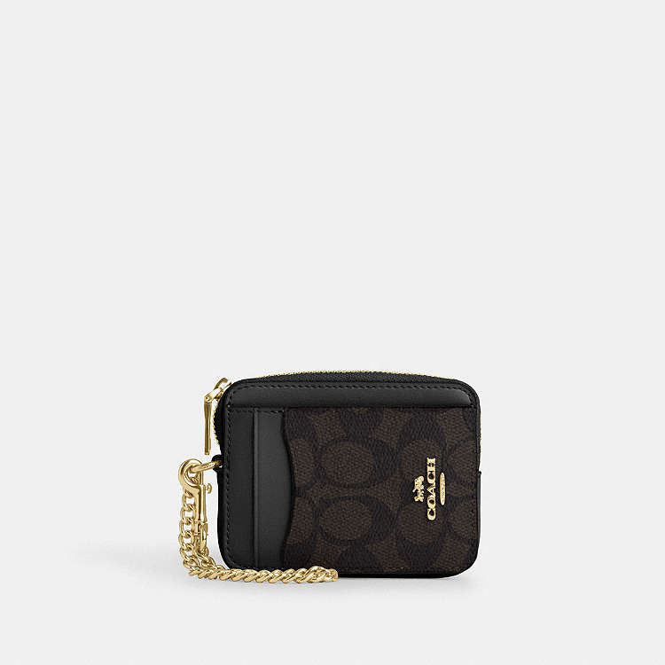 Coach zip card case