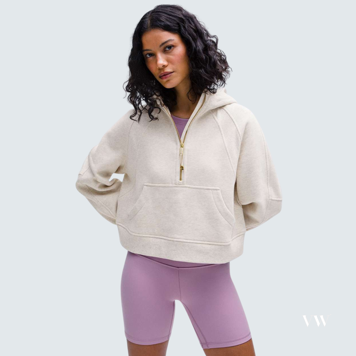 lululemon scuba oversized half zip hoodie gold zipper