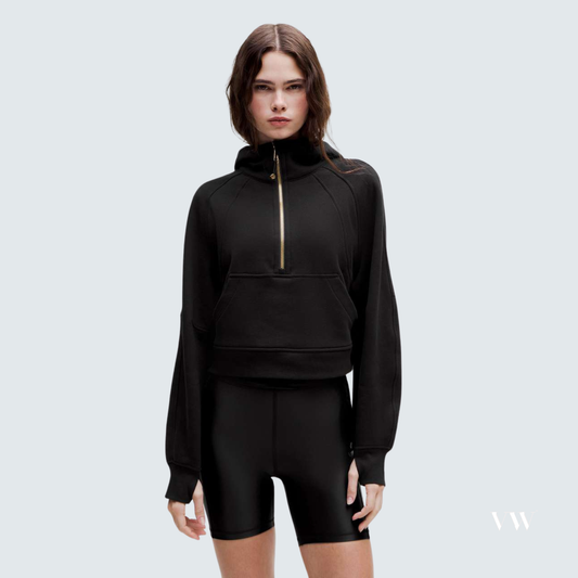 lululemon scuba oversized half zip hoodie gold zipper